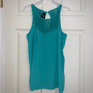 teal dressy tank top blouse